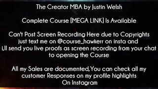 The Creator MBA by Justin Welsh Course Download