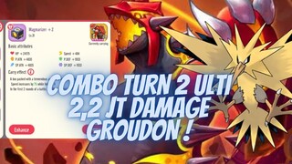 COMBO TURN 2 ULTI DAN 2,2 JT DAMAGE GROUDON - MEGAMON