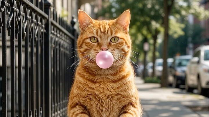Bubbles 😁 #funnycat