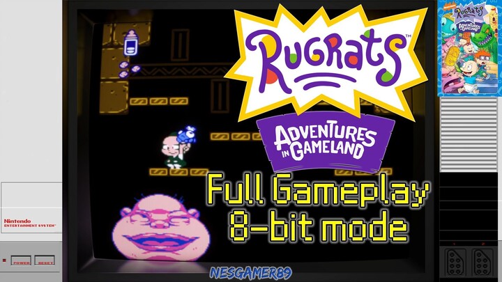 Rugrats: Adventures in Gameland (NES) - Full Gameplay (8-bit mode)
