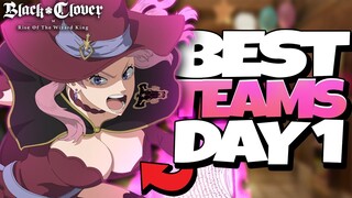 BEST TEAMS TO RUN ON GLOBAL DAY 1! P2W & F2P OPTIONS FOR ALL PLAYERS (PVE/PVP) - Black Clover Mobile