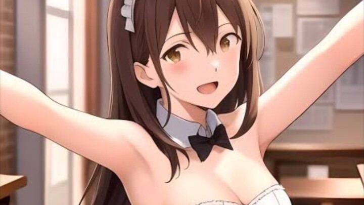 Cosplay maid Biar Enak Pas Mabar💦🥵