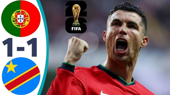Portugal Vs DR Congo 1 Vs 1 FIFA World Cup Highlights 2026  Ronaldo Epic Goals