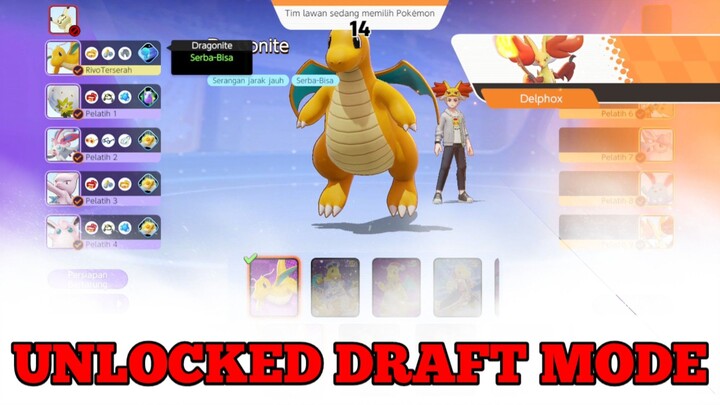 DRAFT PICK - NEW POKEMON UNITE MODE