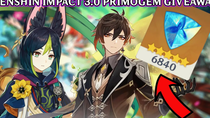 แจกฟรี PRIMOGEMS - แจก Genesis Crystals Genshin Impact 30