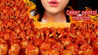 ASMR CEKER PENTOL MERCON SEPEDAS SAMBARAN PETIR🔥| ASMR MUKBANG INDONESIA