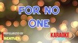 For No One - Beatles | Karaoke Version |HQ 🎼📀▶️
