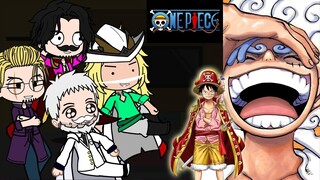 👒 Roger pirates + Garp + Whitebeard react to Luffy vs Kaido, | Gacha Club | One piece react 👒