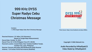 999 KHz DYSS Super Radyo Cebu Short Christmas Message