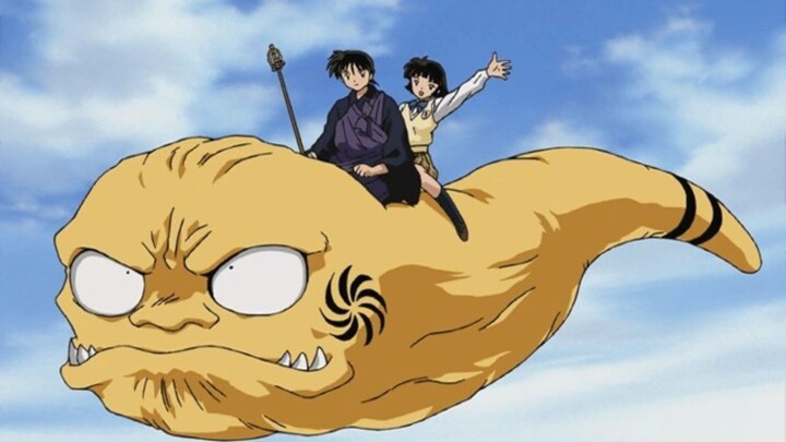 Inuyasha Secret of the Cursed Mask clip - Riding with Hachi
