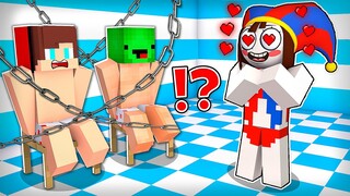 TIED JJ and Mikey to a chair VS Fan POMNI in Minecraft Challenge - Maizen