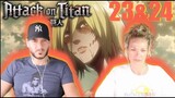 ATTACK ON TITAN S1 Ep 23/24 | ANNIE IS THE FEMALE TITAN?! parents first time watching ANIME!