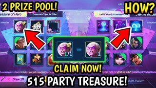 HOW TO GET NEW HERO PHOVEUS FOR FREE?! 515 Party Treasure (Free Hero) | MLBB