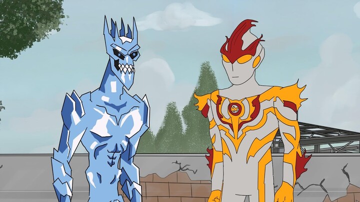 Ultraman Ginga Api Versus Ice Monster - Kartun Ultraman