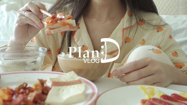 PlanD VLOG | Solo Life: Grilling Rice Cakes & Home-Cooked Meals | Creamy Seafood Noodles on a Rainy 