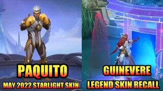 May 2022 Starlight Skin & Guinvere Legend Skin Recall Effects + Other Skins Leaked | MLBB