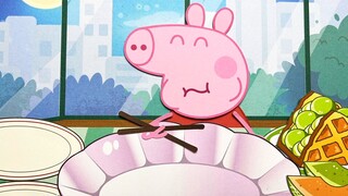 Stop motion animation | Peppa pig | Colorful food!