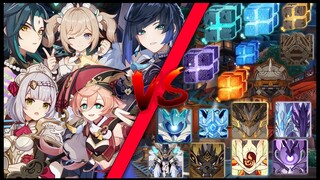 Current Banner [Yelan, Xiao, Noelle, Barbara, Yanfei] Against All World Bosses  - Genshin Impact