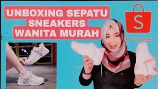 UNBOXING SEPATU SNEAKER WANITA MURAH HANYA DI SHOPEE 11.11