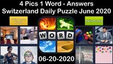 4 Pics 1 Word - Switzerland - 20 June 2020 - Daily Puzzle + Daily Bonus Puzzle - Answer -Walkthrough