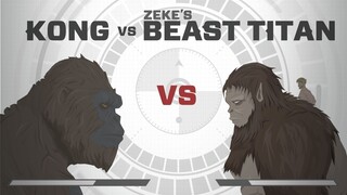 Kong vs Zeke's Beast Titan | Battle FACE OFF | In-Depth Combat Analysis | Attack on Titan