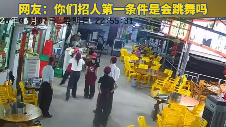 For a moment, you’d think this was a dance studio rather than a restaurant—after work, the employees