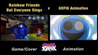 “FRIENDS TO YOUR END” But Everyone Sings It | Rainbow Friends x Learn With Pibby x FNF Animation