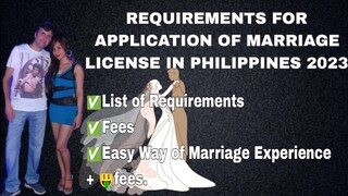 REQUIREMENTS FOR APPLICATION OF MARRIAGE LICENSE IN PHILIPPINES 2023.@FilTurkVlog
