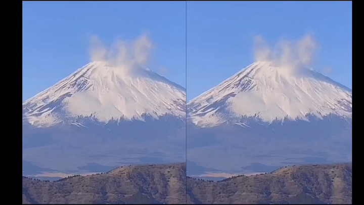 冒烟了冒烟了，日本富士山冒烟了~