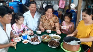 Canh Chua Bông Điên Điển Cá Kèo Ốc Xào Sả Ớt Cá Lù Đù Chiên Tươi| TKQ & Family T399