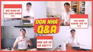 Một ngày dọn nhà + Q&amp;A: Mối quan hệ với Châu Giang? Mua nhà bằng thu nhập KHỦNG 100 TR? | maybayvlog