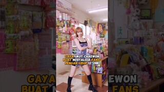 Gaya imut #chaewon #lesserafim buat nostalgia fans dengan grup #izone #shorts #kpop