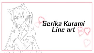Serika Kuromi Line art