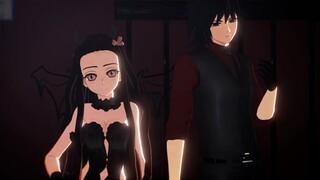 【 Demon Slayer MMD 】【  Nezuko x Giyu 】Sub Urban & Bella Poarch - INFERNO