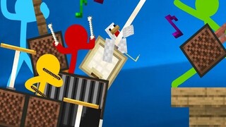 [Alan Becker] Stickman vs. Minecraft 17: Music Showdown