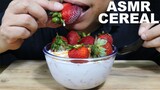 🍓🥛🍓 ASMR EATING STRAWBERRY CORN FLAKES CEREAL | CRUNCHY SOUNDS | NO TALKING