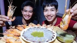 กินกุ้งแช่นํ้าปลา กุ้งเผาหอมๆ ยามดึกๆ ท้าผีหลอก..