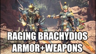 RAGING BRACHYDIOS - ALL ARMORS AND WEAPONS | MHW: ICEBORNE - NEW STICKY SET?!