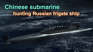 Modern Warships: Chinese submarine. Hunting Russian frigate ship.