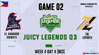 ZOL Esports vs El Ganador Knights Game 02 | Juicy Legends Q3 2022