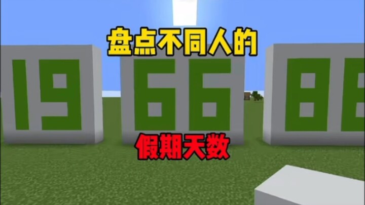 Minecraft: Điểm lại số ngày nghỉ của những người khác nhau 2