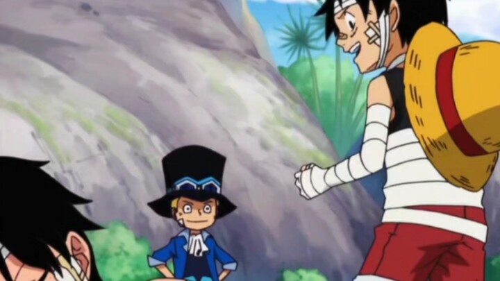Luffy: My skills are very strong! Ace: I failed to protect you then, but I won't fail this time.
