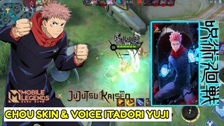 CHOU X ITADORI YUJI EFEK DAN SUARANYA KEREN | MOBILE LEGENDS X JUJUTSU KAISEN