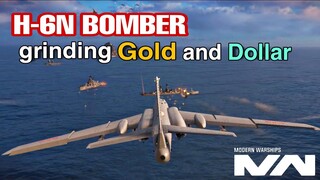 Modern Warships: H-6N BOMBER farming Gold and Dollar. Alpha server