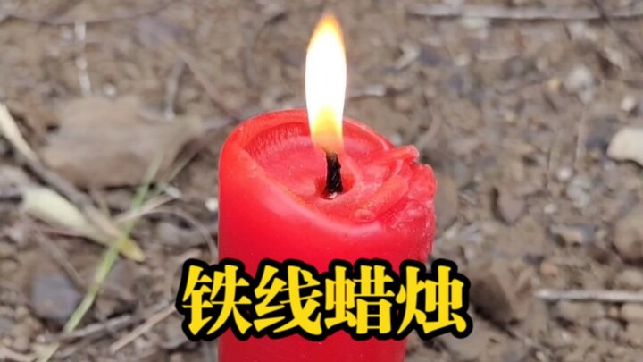 What happens when you use a horsehair worm as a candle wick? How well does it burn?