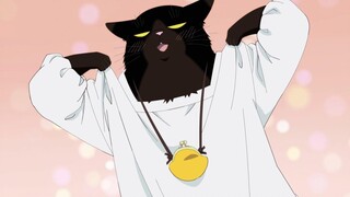 Adik perempuannya memujinya karena lucu dan cakap, dan kucing itu menari dengan gembira