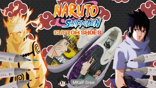 Naruto Sasuke Custom Shoes VANS With COPIC MARKER CHEAP VERSION