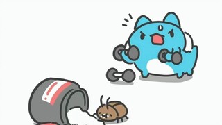【Cat and Bug Cafe】Cockroaches eating protein powder