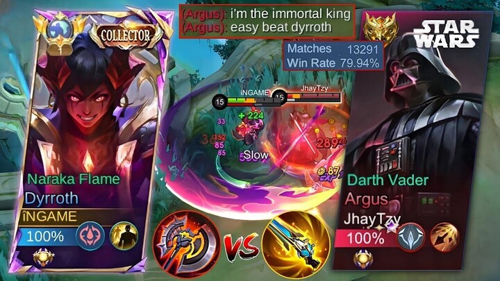 DYRROTH VS ARGUS DARTH VADER  LIFESTEAL AGAINST IMMORTAL  EXPLAINED TUTORIAL!! M