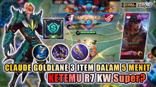 SOLO RANK CLAUDE GOLDLANE GAMEPLAY WITH SUPPORT EMBLEM!! KETEMU R7? | MOBILE LEGENDS